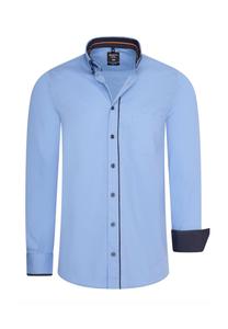 Рубашка с длинными рукавами модного контрастного дизайна RUSTY NEAL, синий