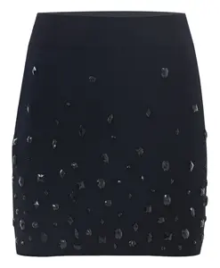 Черная вязаная юбка с пайетками Kocca, черный