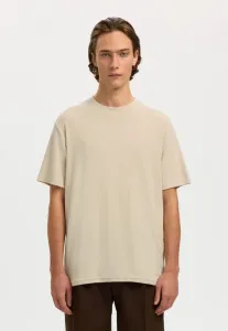 Футболка с круглым вырезом slhspencer, базовая футболка Selected, Oatmeal