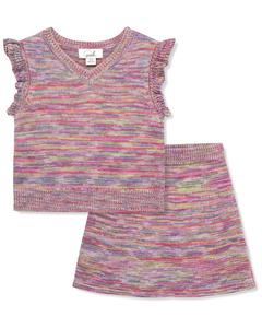 Комплект из юбок в полоску в стиле Space-Dye от Peek Kids, цвет multi