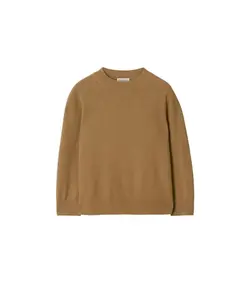 Детский шерстяной кашемировый свитер в клетку с нашивками - для малышей и детей постарше Burberry, бежевый