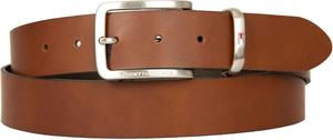 Мужской кожаный ремень Tommy Hilfiger, который можно укоротить, METAL KEEPER BELT 3,5 ADJ высота см. 3,5, 204 Dark Tan