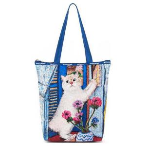 Сумка-шоппер из ткани, шоппер, сумка через плечо большого размера унисекс синий и мультиколор Skechers