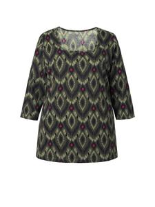 Длинная рубашка черного цвета Ulla Popken