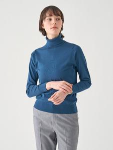 Тканевый пуловер с высоким воротником и длинными рукавами из хлопка | FRANCES | 30G, современный крой