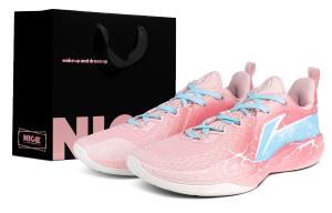 Speed Ling 2 амортизирующие, дышащие, нескользящие низкие баскетбольные кроссовки men's LINING, розовый