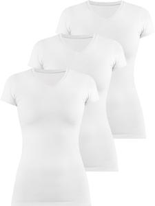 Janice 3 облегающие футболки с V-образным вырезом «Сиена» белого цвета