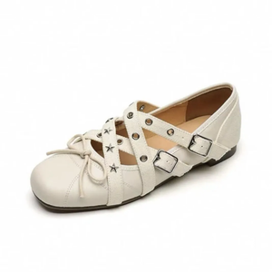 Повседневные однобортные туфли женские MXGM, Ecru