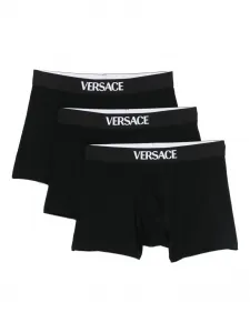 Комплект из трех боксеров с логотипом Versace, черный
