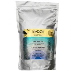 Соль Мертвого моря 100% натуральная с экстрактом алоэ, льна и ромашки 1кг BINGOSPA WELLNESS