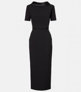 Миди-платье из крепа Roland Mouret, Black