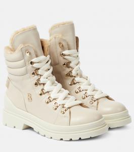 Кожаные ботинки на подкладке из овчины Bogner, бежевый