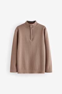 Джемпер из 100% хлопка с застежкой молнией (3 16 лет) Next, коричневый