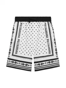 Шорты с принтом Dolce & Gabbana Kids, белый