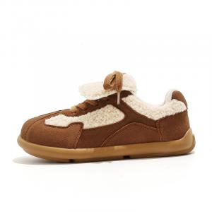 Нескользящие, износостойкие, теплые, низкие повседневные туфли для женщин HUANQIU, Coffee