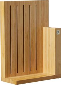 Пустая подставка для ножей Zwilling с 7 отделениями для 5 ножей, точильным бруском и ножницами, бамбуковая палочка с магнитом