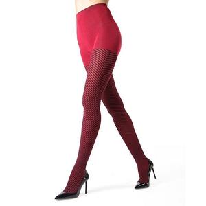 Трикотажные колготки с шевронным узором Memoi, Red