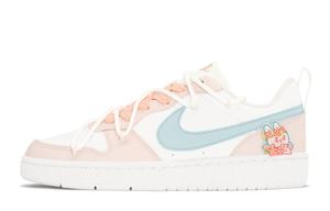 Nike Court Borough Meow противоскользящие износостойкие низкие детские скейтбординговые туфли Pink Blue для подростков