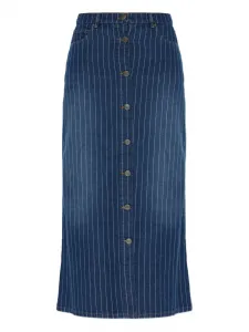 Юбка Livono в полоску с застежкой на пуговицы Munthe, синий