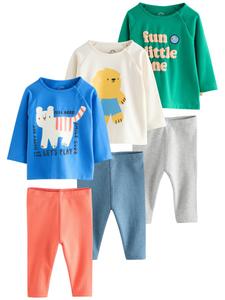 Набор Next, Blue/Mottled Grey/Green/White