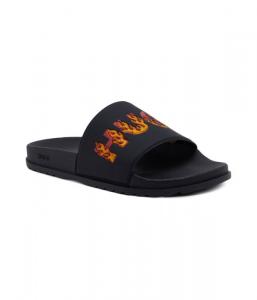 Шлепанцы мужские Hugo с логотипом бренда, черный