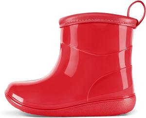 Резиновые сапожки для малышей K KomForme, удобные детские дождевые сапоги для мальчиков и девочек, водонепроницаемые, легкие, для улицы, Red