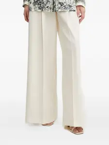 Брюки прямого кроя со складками SIMONA CORSELLINI, нейтральный