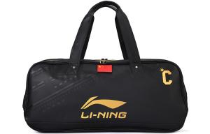 LINING Сумка для бадминтона из микрофибры и искусственной кожи квадратная унисекс черная золотая, Black Gold