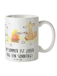 Кружка Летнее воскресенье с надписью белого цвета Mr. & Mrs. Panda