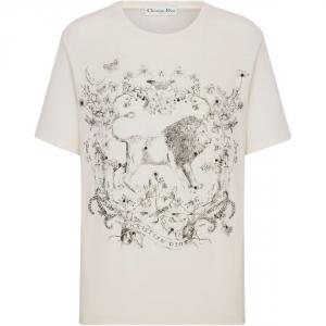 DIOR Обычная футболка женская белая