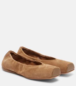 Балетки из замши Alaïa, Terre D'Ombre