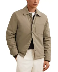 Рубашка-Накидка Parker с длинными рукавами и нейлоновым накладным карманом Reiss, зеленый