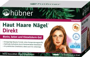 Кожа волос ногти прямые палочки 15 шт. 225 мл. Hübner