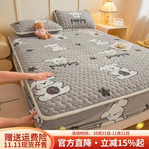 Boyang Простыня на резинке 120х200 см, молочный вельвет, стеганая