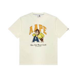 Футболка A Bathing APE Ape Graphic Aape, Ecru Ivx
