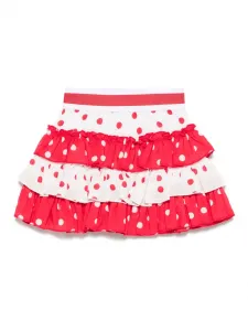 Юбка мини в горох Monnalisa, белый