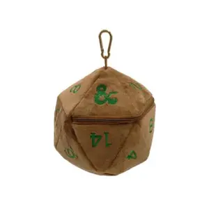 Плюшевый мешок для игральных костей d20 — Feywild, медный и зеленый, Official Dungeons and Dragons Deck Boxes, Sleeves, Journals & Binders