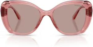 Очки Swarovski womens Sk6051u Universal Fit, Transparent Pink/Light Purple Brown