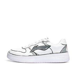 LINING Кроссовки Pontoon Boats износостойкие, легкие и дышащие, низкие, для скейтбординга, унисекс, белые, серые