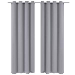 Шторы vidaXL 294208-1 (2er Set), серый - 135 х 245 см