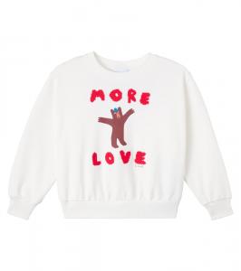 Вышитый хлопковый свитшот Euan Roberts Gucci Kids, New White/Mc