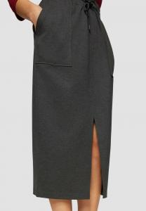 Юбка-карандаш GESCHLITZTER MIDI s.Oliver, антрацит
