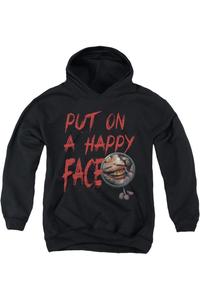 Батмен худи с улыбающимся лицом для детей Gildan, черный