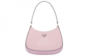 Cleo Shiny Leather Плечевая Сумка, Женская Сумка Через Плечо Снежно-Розовая PRADA