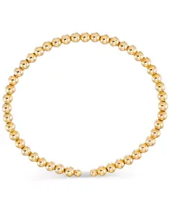 Гибкий браслет с бусинами из 10-каратного желтого золота Macy'S, gold