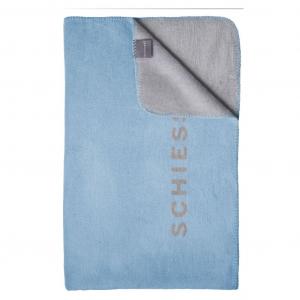 Мягкое двустороннее одеяло Schiesser Klara | Хлопковая смесь | теплый и пушистый | проверено на наличие вредных веществ | 150х200см | Светло-синий
