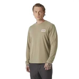 Лонгслив Helly Hansen Skog Graphic Tee, бежевый