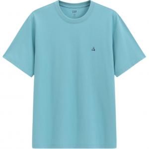 Футболки унисекс с круглым вырезом, умеренно прямой крой GAP, frost синий