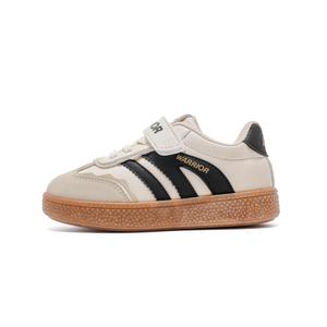 Дышащие, легкие, амортизирующие, низкие детские кроссовки для скейтбординга WARRIOR, бежевый/черный