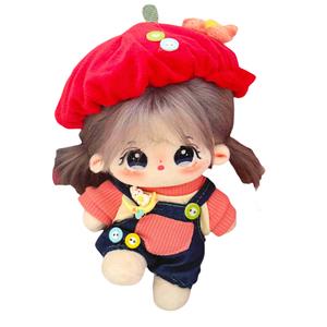 Очень милая и очаровательная кукла из хлопка плюшевая кукла высотой 20см Love of wormwood, Li-Chan Denim Bibs